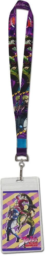JOJO'S BIZARRE ADVENTURE PART 2 - GROUP SQUARE PATTERN LANYARD