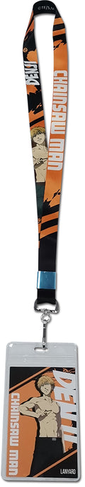 CHAINSAW MAN DENJI SQUARE BACKGROUND LANYARD