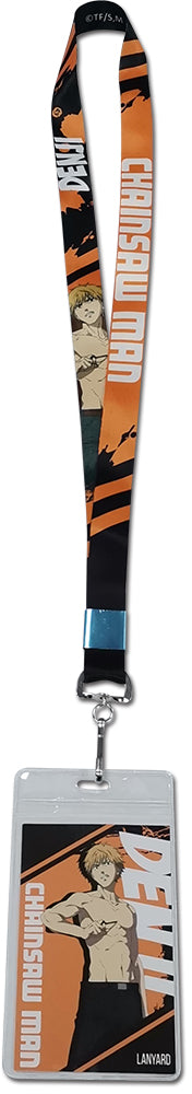 CHAINSAW MAN DENJI SQUARE BACKGROUND LANYARD