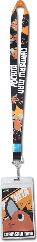 CHAINSAW MAN - POCHITA SQUARE BACKGROUND LANYARD