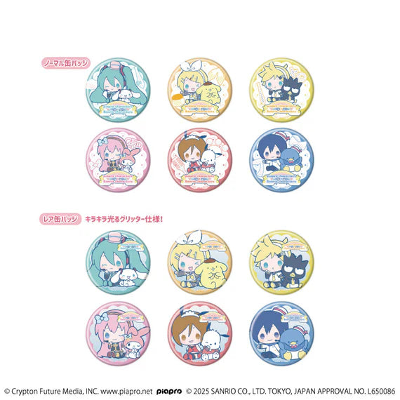 PIAPRO X SANRIO CHARACTERS COLLABORATION ILLUSTRATION VOL. 1 TRADING CAN BADGE