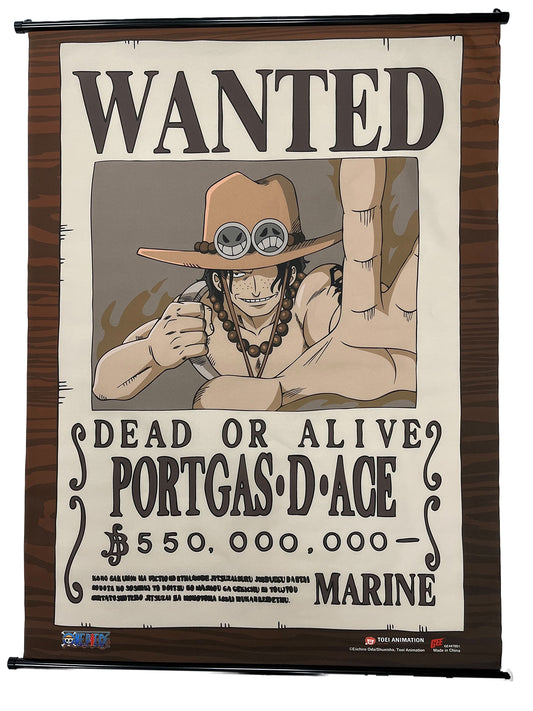 ONE PIECE ACE WANTED POSTER WALL SCROLL