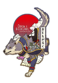 MONSTER HUNTER CAPCOM B SIDE STICKER - Palamute Ukiyoe