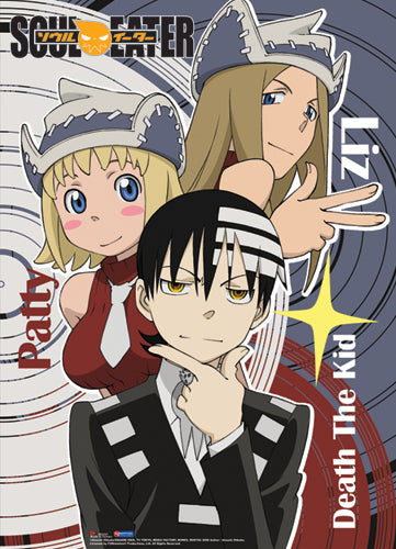 SOUL EATER DEATH THE KID LIZ AND PATTIE WALL SCROLL