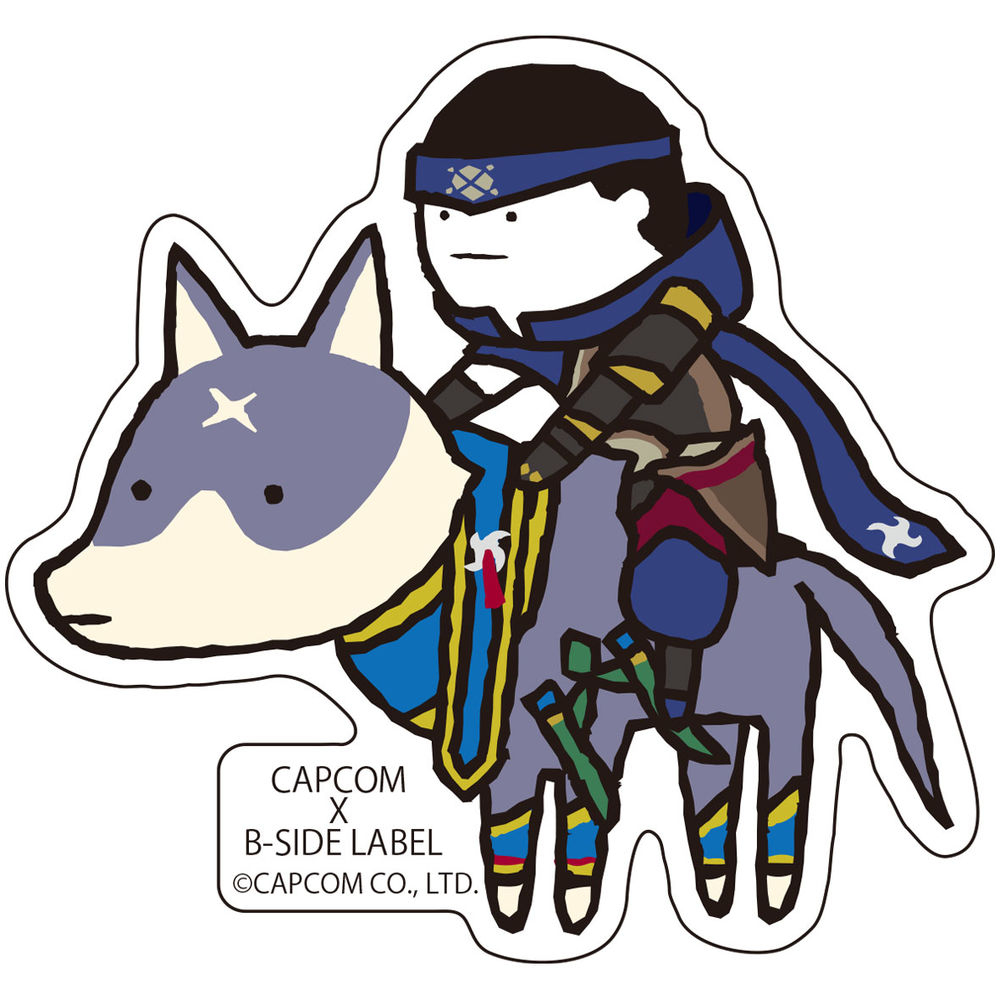MONSTER HUNTER CAPCOM B SIDE STICKER - Palamute Wan