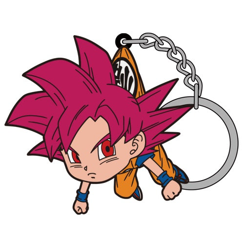 DRAGON BALL TSUMAMARE SUPER SAIYAN GOD GOKU RUBBER KEYCHAIN