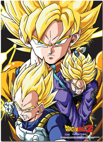 DRAGON BALL Z - CREW (GOKU, VEGETA, TRUNKS) WALLSCROLL
