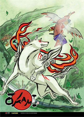 OKAMI AMATERASU & WAKA WALL SCROLL