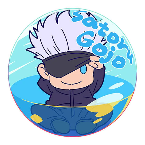 JUJUTSU KAISEN PUPPEINCAP VOLUME 01 GOJO CAN BADGE