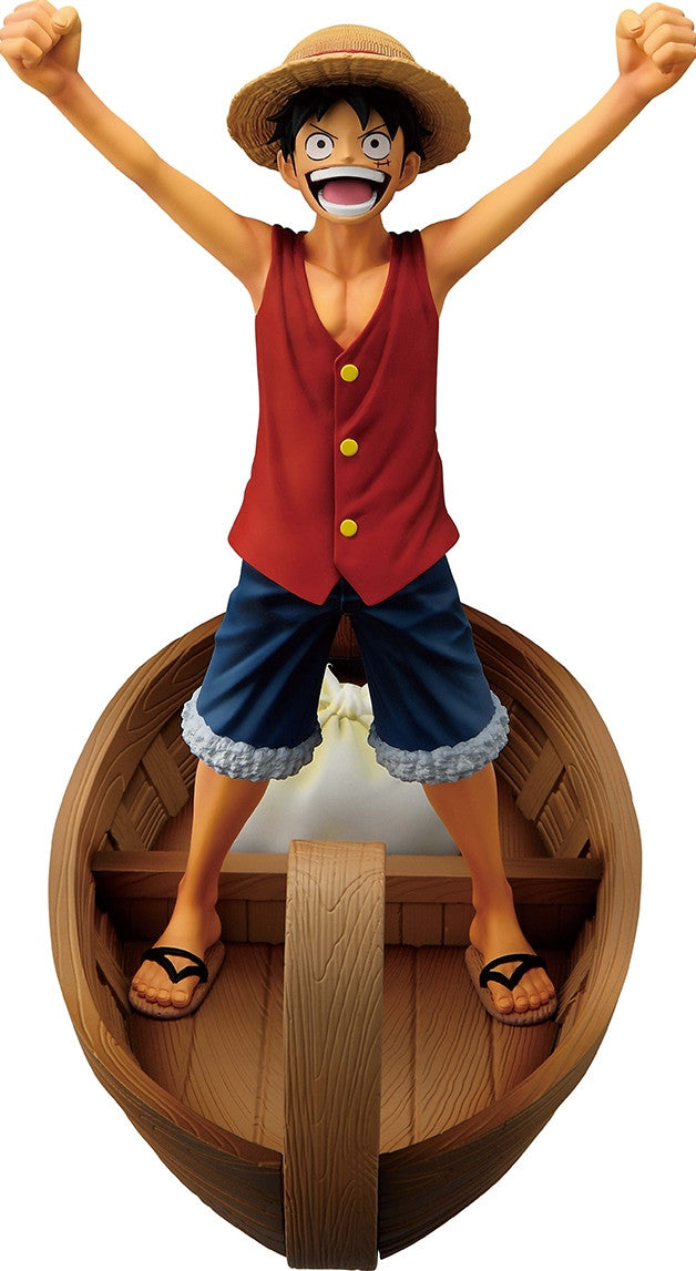 ONE PIECE - MONKEY D. LUFFY "I'M GOING TO BECOME THE KING OF THE PIRATES!!!!" REVIBLE MOMENT "MEMORIES OF ADVENTURE AND THE SHIPPING ROUTE THE FUTURE" ICHIBANSHO FIGURE