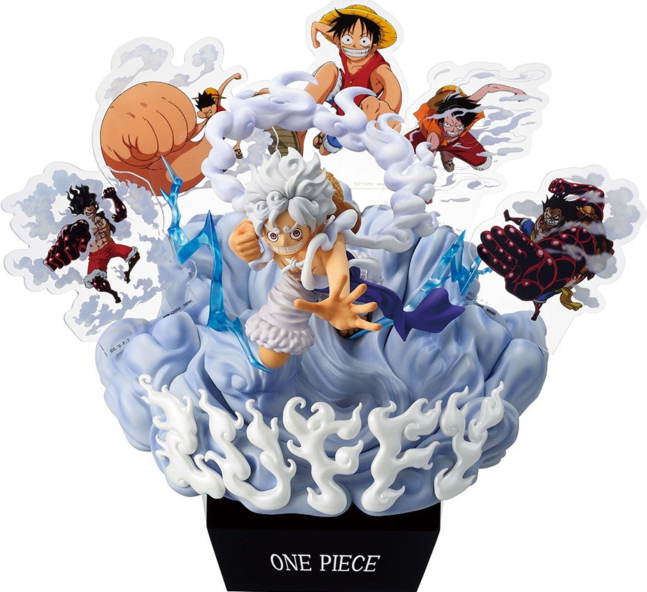 ONE PIECE - MONKEY D. LUFFY GEAR 5 ON DIMENSION "MEMORIES OF ADVENTURE AND THE SHIPPING ROUTE THE FUTURE" ICHIBANSHO FIGURE