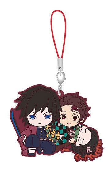 DEMON SLAYER GIYU TANJIRO NEZUKO V09 RUBBER PHONE STRAP