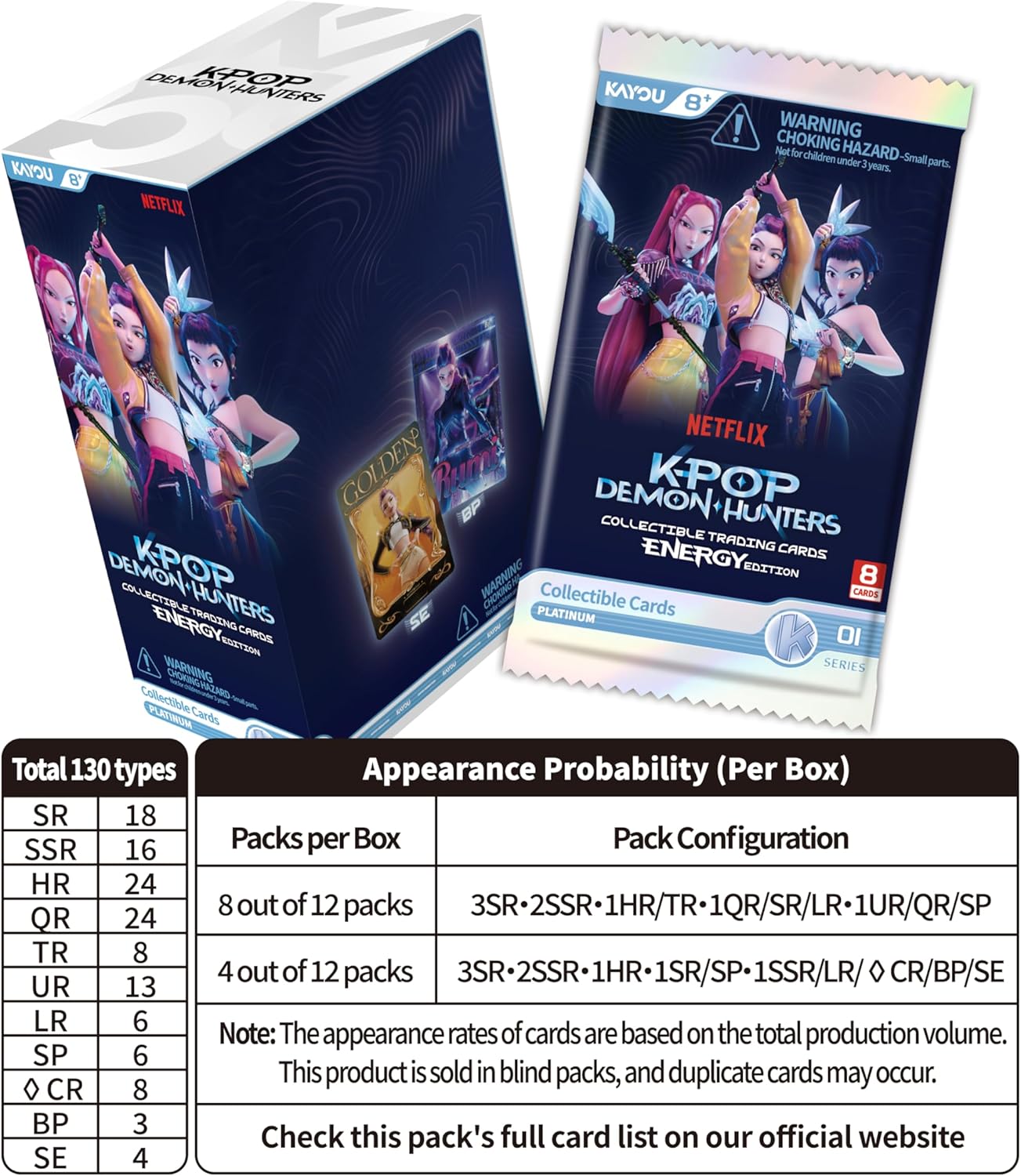 K-POP DEMON HUNTERS COLLECTIBLE TRADING CARDS "ENERGY EDITION" PACK