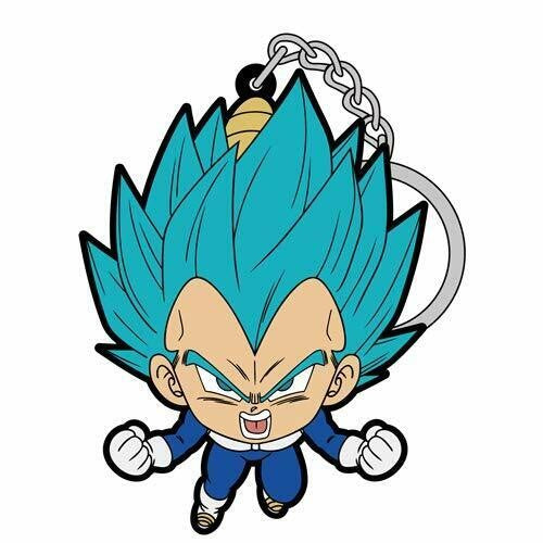 DRAGON BALL TSUMAMARE SUPER SAIYAN GOD SUPER SAIYAN VEGETA RUBBER KEYCHAIN