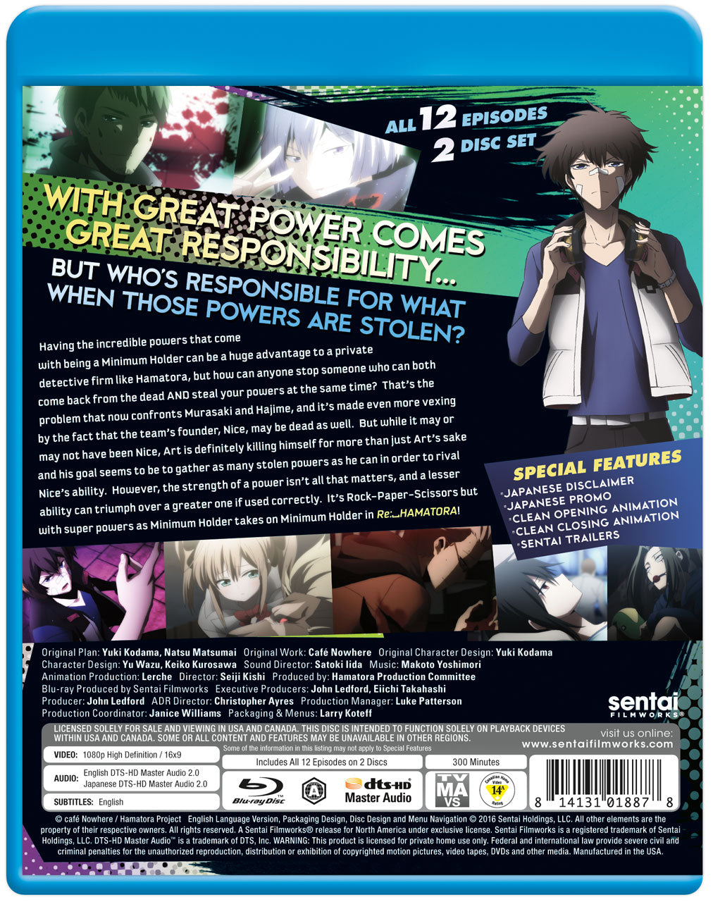 RE HAMATORA THE ANIMATION SEASON 2 BLU-RAY