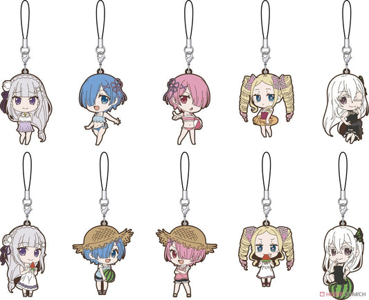 RE:ZERO TRADING SUMMER COLLECTION VOLUME 02 RUBBER KEYCHAIN