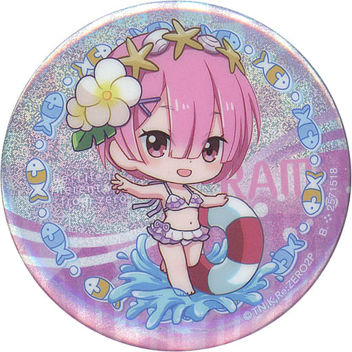 RE:ZERO ASSORTED CAN BADGE - RAM ON THE BEACH