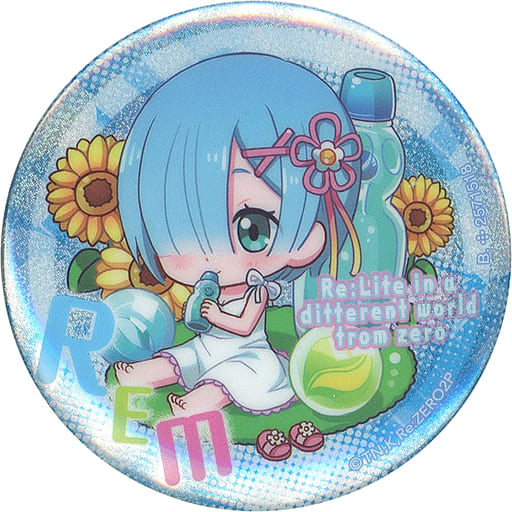 RE:ZERO ASSORTED CAN BADGE - REM WITH FLOWERS
