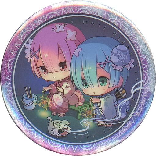 RE:ZERO ASSORTED CAN BADGE - REM & RAM NIGHT