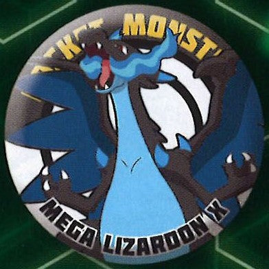 POKEMON XY&Z MEGA CHARIZARD X CAN BADGE COLLECTION PIN
