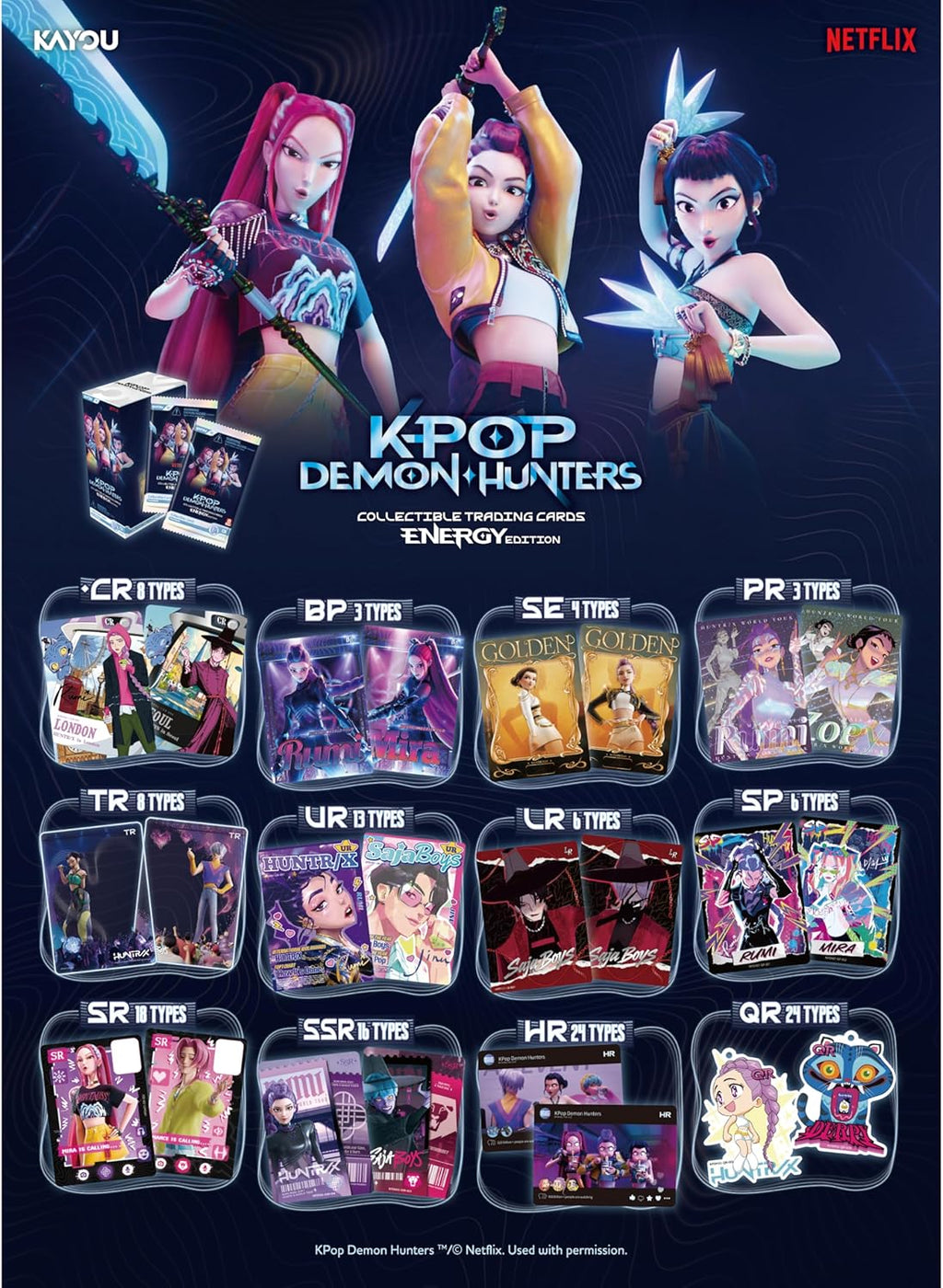 K-POP DEMON HUNTERS COLLECTIBLE TRADING CARDS "ENERGY EDITION" PACK