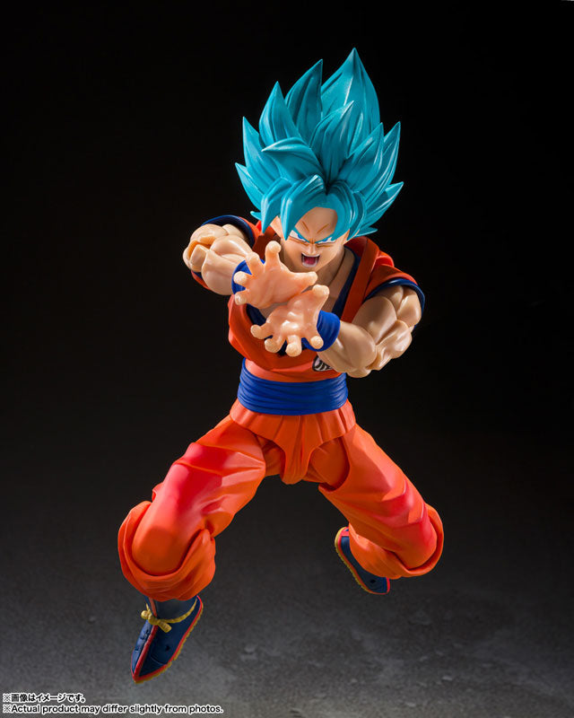 DRAGON BALL SUPER - SUPER SAIYAN GOD SUPER SAIYAN SON GOKU BLUE POWER TRANSCENDING LIMITS S.H.FIGUARTS
