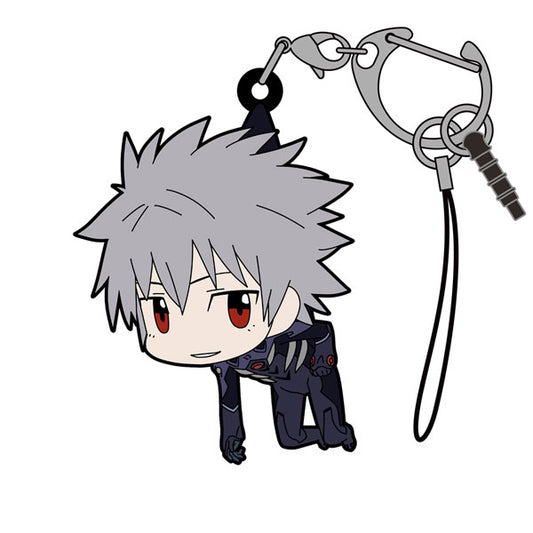 EVANGELION KAWORU NAGISA UNIT 13 PLUG SUIT VERSION TSUMAMARE RUBBER COSPA KEYCHAIN