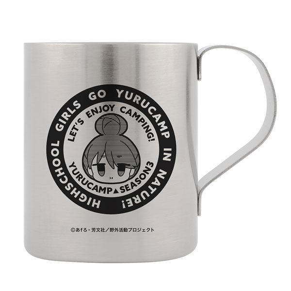 LAID-BACK CAMP/YURU CAMP SEASON 3 - RIN SHIMA FACE DOUBLE-LAYERED STAINLESS STEEL MUG