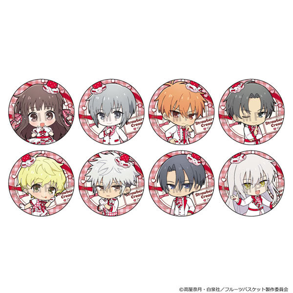 FRUITS BASKET - STRAWBERRY CREAM MINI CHARACTER TRADING BLIND BOX CAN BADGE