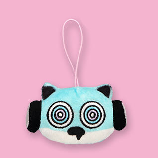 BLUE HAM HAM RINNEGAN MINI HANGING PLUSH