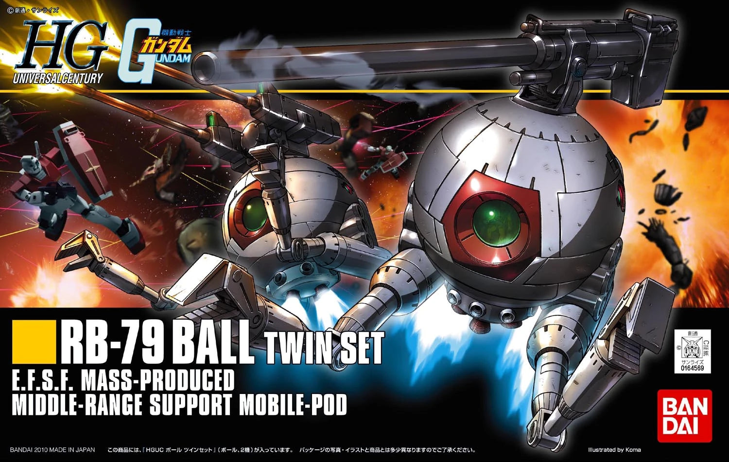 GUNDAM - RB-79 BALL TWIN SET #114 HGUC MODEL KIT