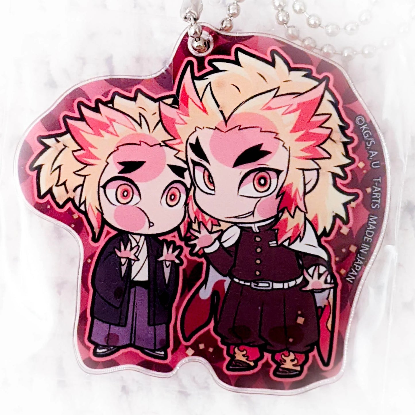 DEMON SLAYER MUGEN TRAIN RENGOKU & SENJURO DEFORMED ACRYLIC KEYCHAIN