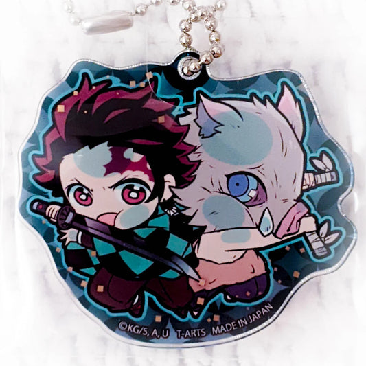 DEMON SLAYER MUGEN TRAIN TANJIRO & INOSUKE DEFORMED ACRYLIC KEYCHAIN