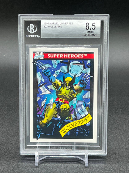 1990 MARVEL UNIVERSE I #23 WOLVERINE NEAR MINT-MINT GRADE 8.5