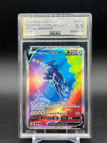 2022 POKEMON SWORD & SHIELD #177 ORIGIN FORME DIALGA V MINT+ GRADE 9.5