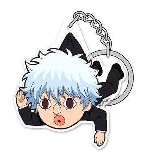 GINTAMA TSUMAMARE SAKATA GINTOKI VINYL DOLL ACRYLIC KEYCHAIN