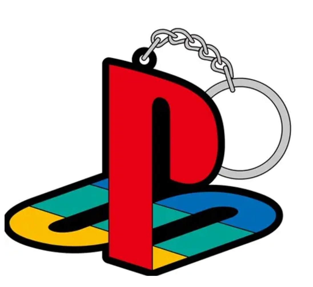 PLAY STATION  FULL COLOR RUBBER KEYCHAIN