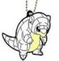 POKEMON ALOLAN VERSION SANDSHREW RUBBER KEYCHAIN