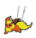 POKEMON EEVEELUTIONS FLAREON RUBBER KEYCHAIN