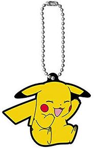 POKEMON SINNOH REGION PIKACHU RUBBER KEYCHAIN