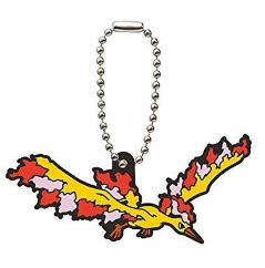 POKEMON SUN & MOON MOLTRES RUBBER KEYCHAIN