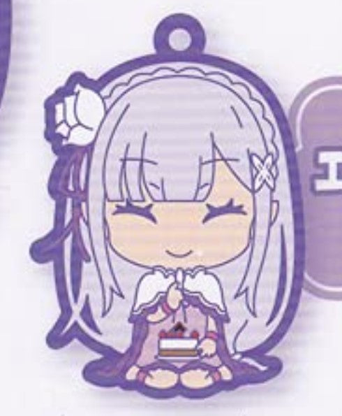 RE:ZERO BIRTHDAY VERSION EMILIA WITH EYES CLOSED RUBBER STRAP