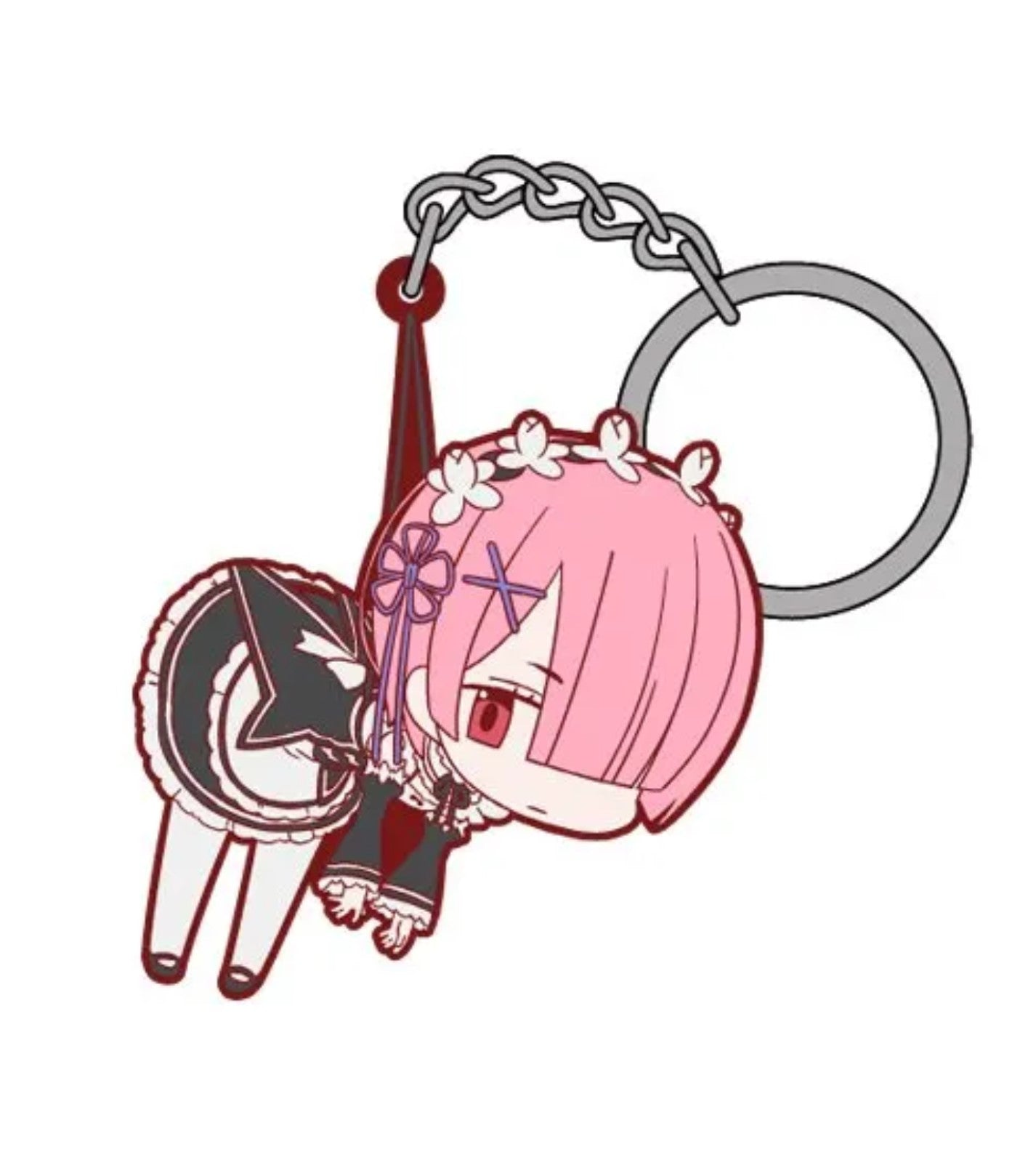 RE:ZERO TSUMAMARE RAM RUBBER KEYCHAIN