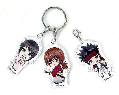 RUROUNI KENSHIN THREE CHARM ACRYLIC KEYCHAIN