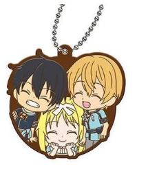 SWORD ART ONLINE ALICIZATION GROUP RUBBER KEYCHAIN