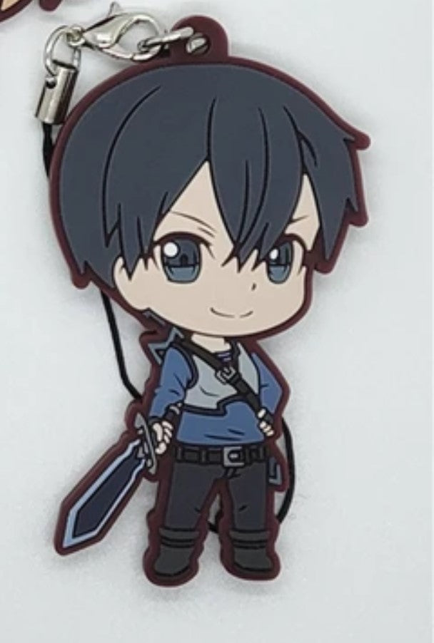 SWORD ART ONLINE PROGRESSIVE KIRITO RUBBER KEYCHAIN