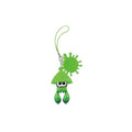 SPLATOON 2 MASCOT SMALL GREEN SQUID KEYCHAIN