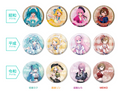 HATSUNE MIKU + PIAPRO CHARACTERS - 3 GENERATIONS IDOL GLITTER BLIND BOX TRADING CAN BADGE