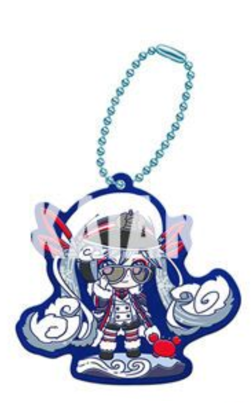 VOCALOID SNOW MIKU WITH SUNGLASSES 2022 RUBBER KEYCHAIN
