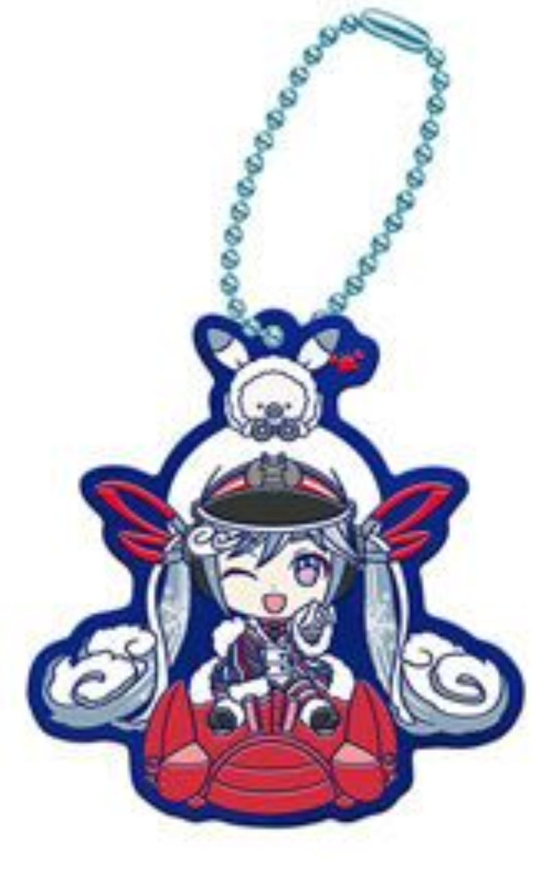 VOCALOID SNOW MIKU WINK 2022 RUBBER KEYCHAIN